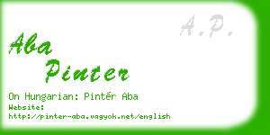 aba pinter business card